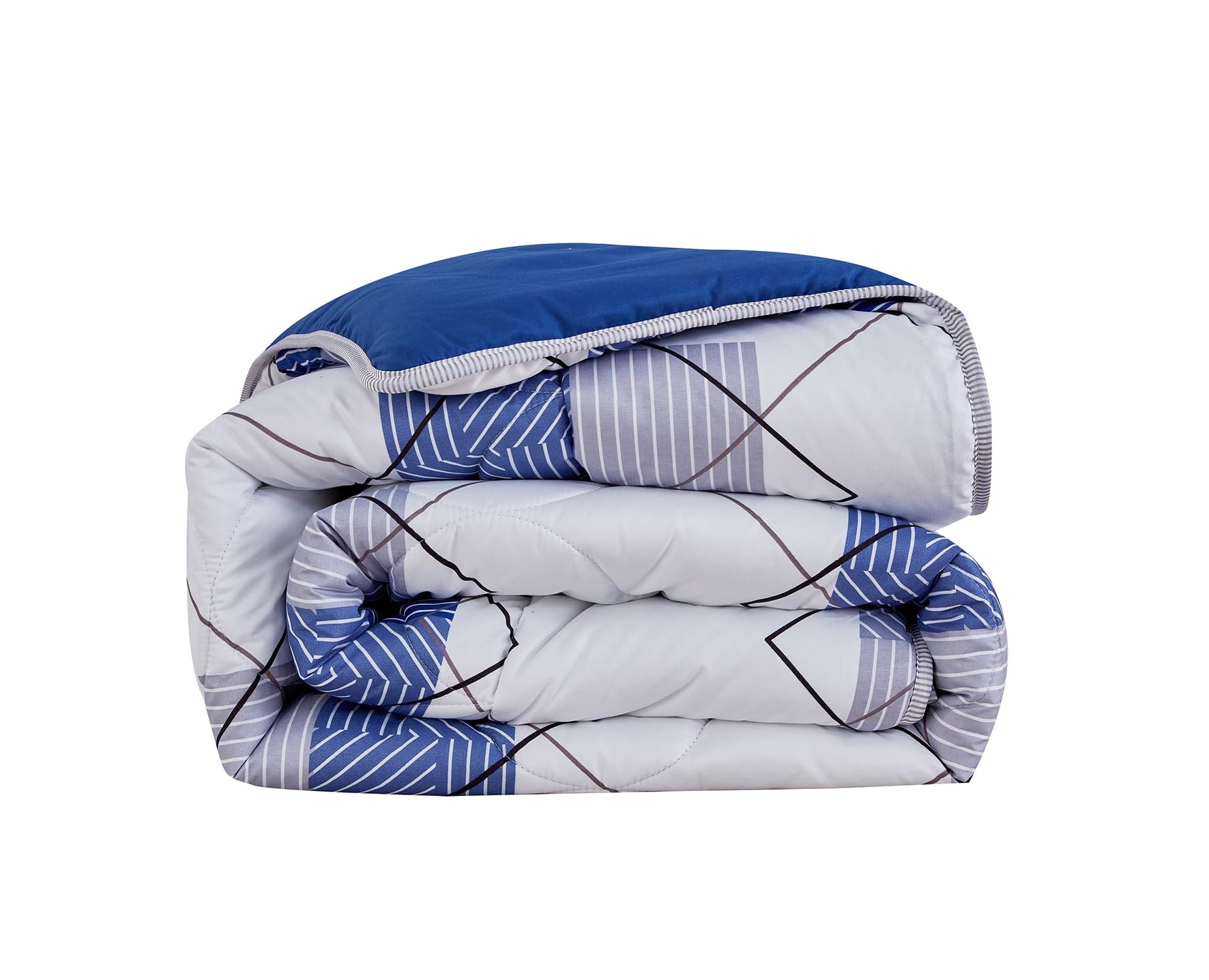 Edredón Nórdico de Microfibra 300gr/m² - Relleno Nórdico Reversible otoño-Invierno Ligero, Suave, Transpirable (Azul, Cama 90-180 x 240 cm)