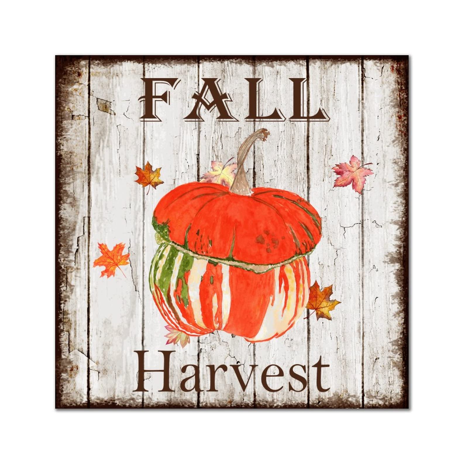 Panneau bois Fall Harvest d'automne plaque de décoration murale extérieure pour porche 35cm