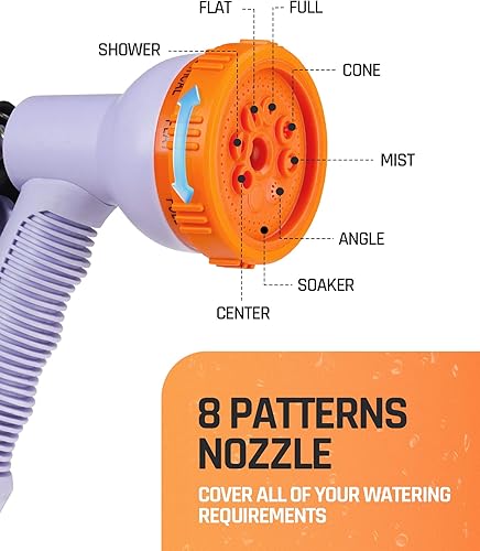 Miniatura 7 de FIILPOW Carrete retráctil de manguera de jardín de 12 pulgada y 100 pies, sistema de retorno lento y seguro, carrete de manguera de agua con