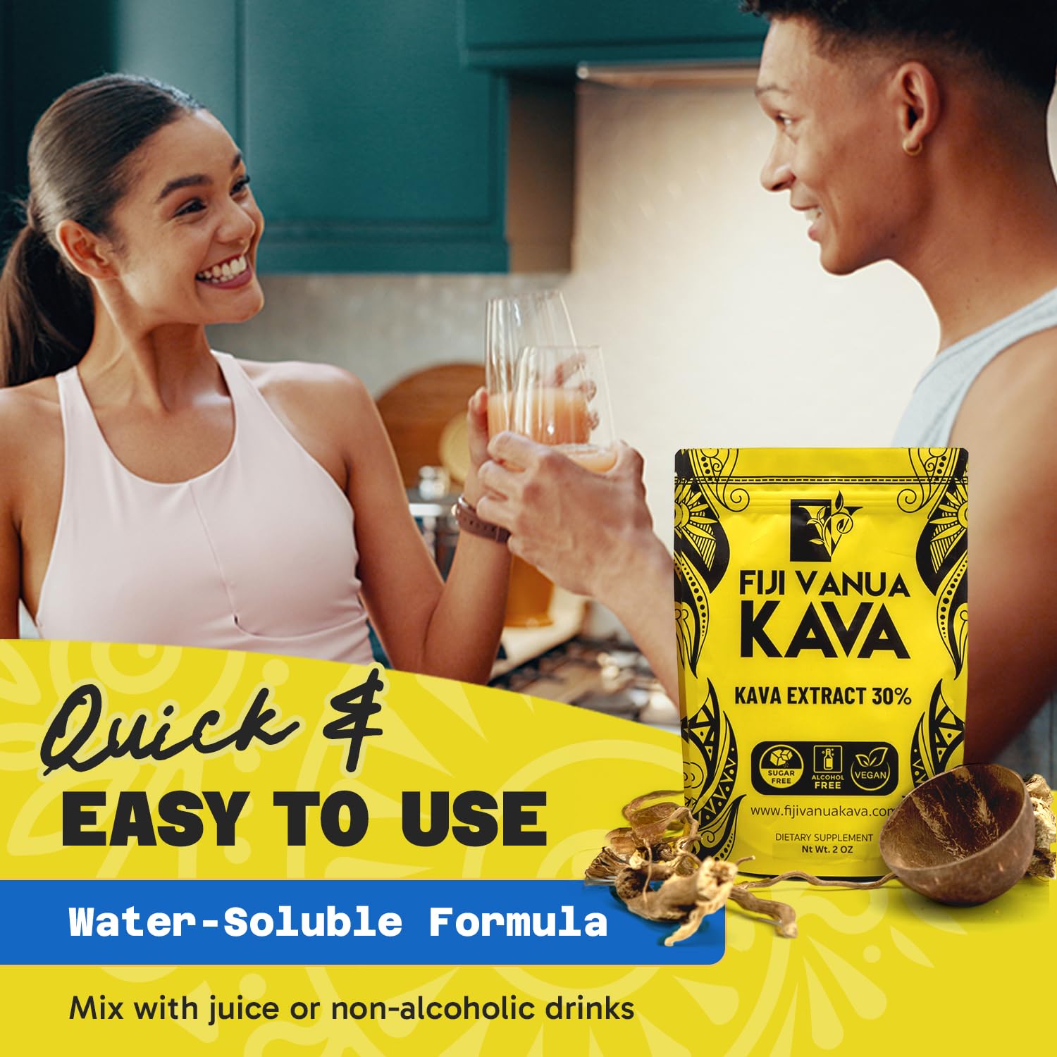 Noble Kava Extract Powder 30%, High-Potency Water-Soluble Drink Mix, 2oz — Amazon image 4