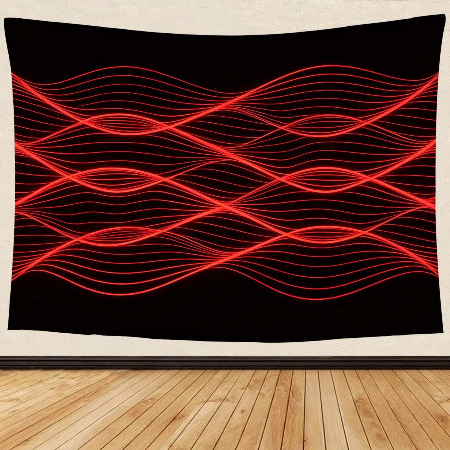 Arazzo da Parete Grande 300x260 cm Linee Ondulate 3D Telo da Parete