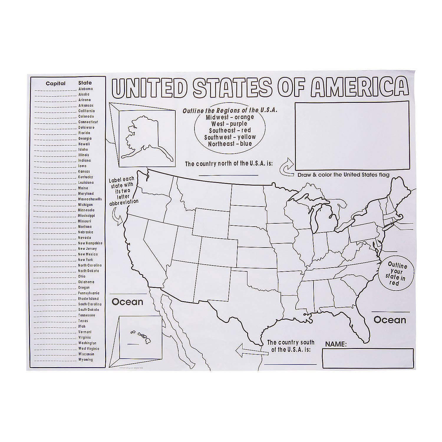 Cyo All About The United States - 30 Pieces - Educational and Learning Activities for Kids