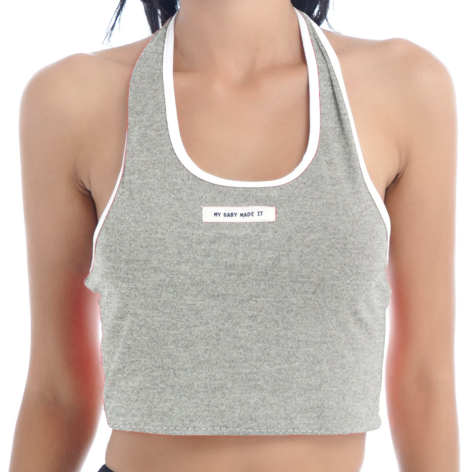 Womens Halter Tops Sleeveless Crop Top Tank Tops Yoga Gym Sport Bras Activewear Streetwear