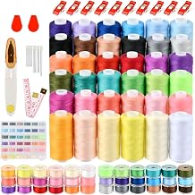 Sewing Thread Bobbins Set 103PCS, 700 Yard Polyester Sewing Thread Spools for Sewing Machine 36Colors, Longer Prewound Sewing Machine Thread with Bobbins Case for Brother Singer Janome Overlock Sewing