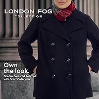 Vista 2 de LONDON FOG womens Plus-size Double Breasted Peacoat With Scarf