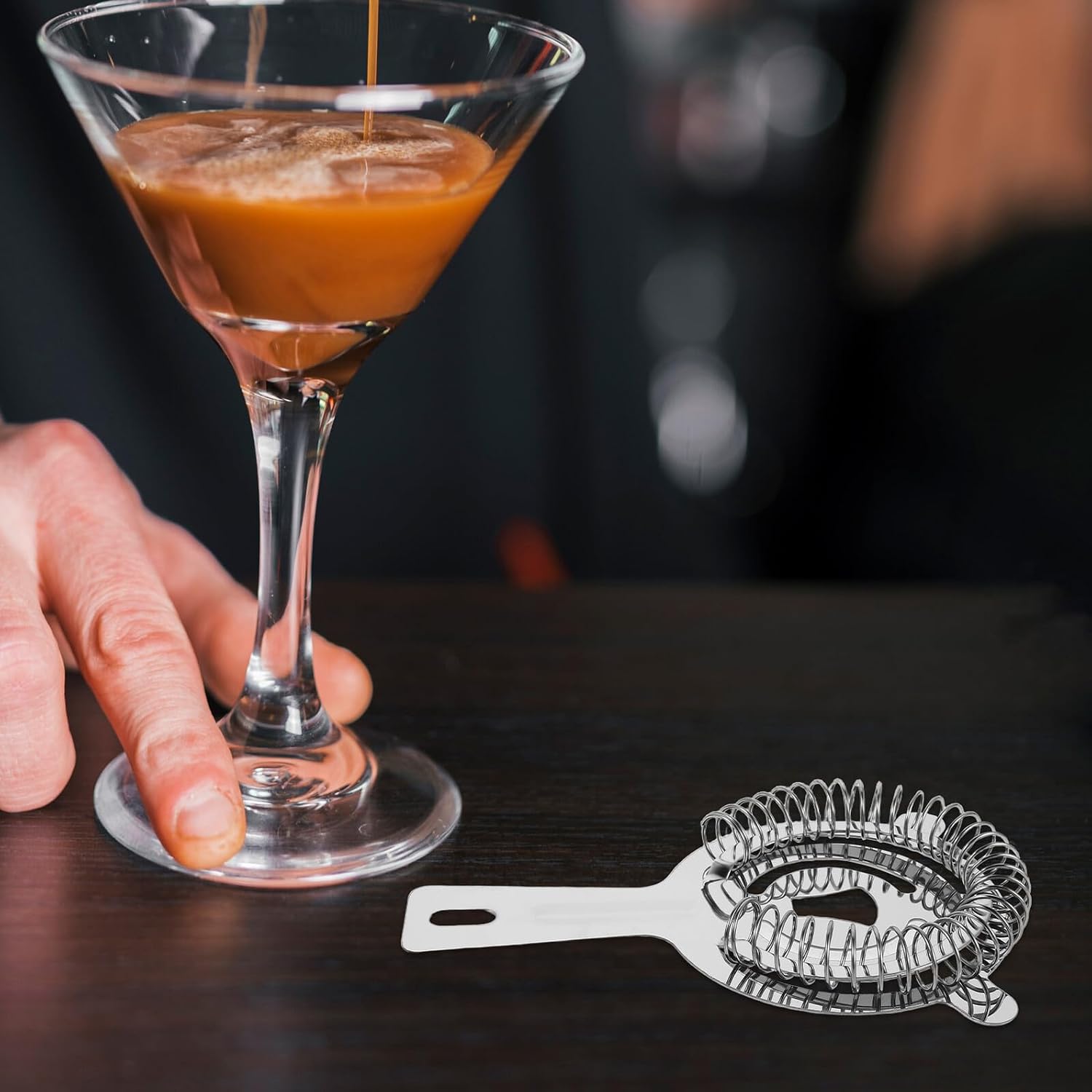 Cocktail Strainer with Handle Stainless Steel 4pcs for Bar Tools