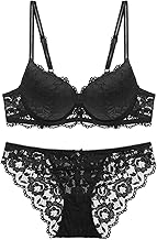 Women's Lace Push-Up Underwired Solid Lingerie Set – Elegant, Comfortable, Adjustable Bra & Panty Set Special Occasions