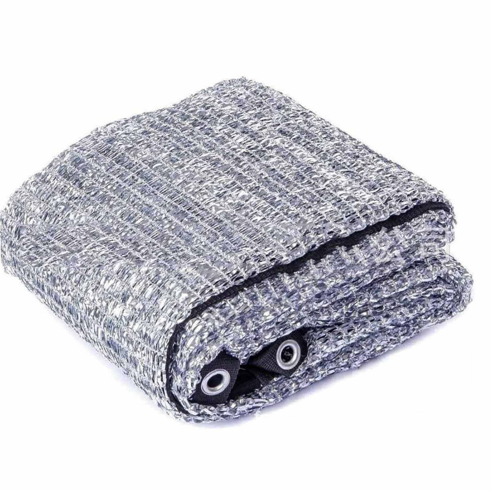 Aluminiowy pokrowiec przeciwsłoneczny, 75% tkanina przeciwsłoneczna, do szklarni, ogrodu, pergoli, basenów, wywrotek, odblaskowa, ochrona na zewnątrz, pokrowiec do samochodu, wymiary: 3 x 4,0 m