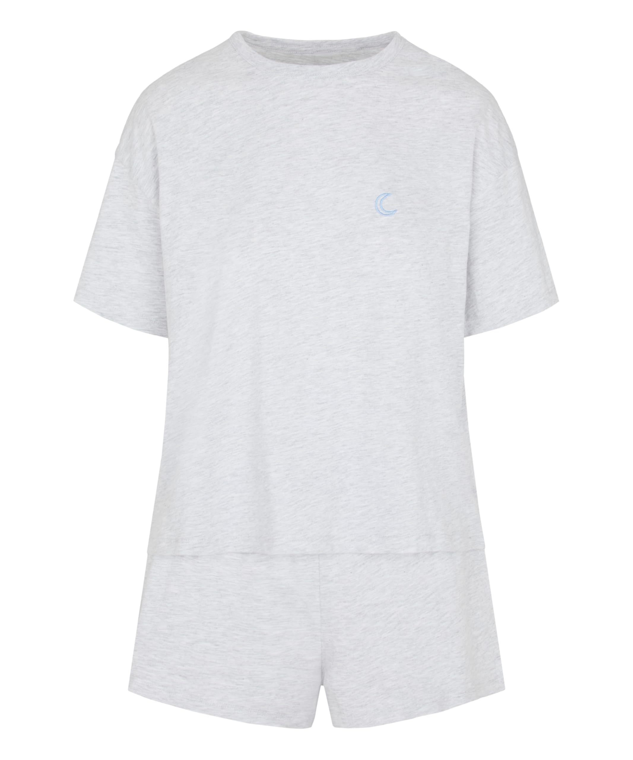 HUNKEMÖLLER Pyjama-Set aus Baumwolle - Soft Grey Melange - M
