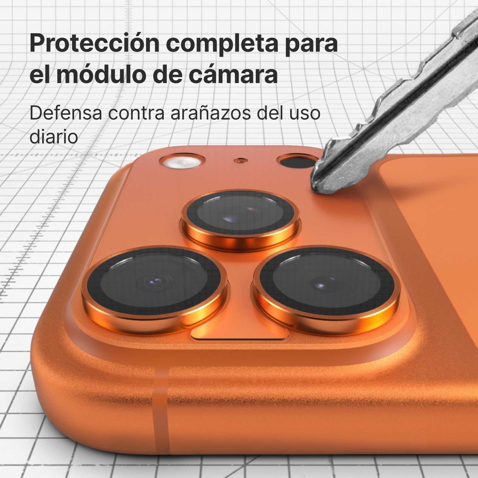 RhinoShield Kit de Protectores de Lente para iPhone 17 Pro MAX | Protector de lentes y base de cámara, cobertura completa, resistente a arañazos con marco de alineación.
