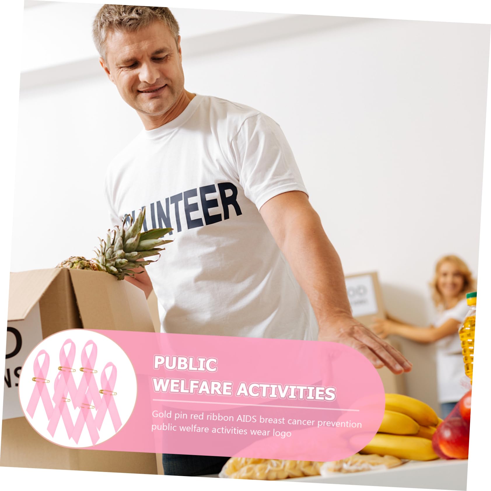 DOITOOL 2 Sätze Brustkrebs Bewusstseinsbänder Mit Pin Rosa Schleifen Anstecknadeln Für Frauen Accessoires Für Brustkrebs Präventionsveranstaltungen Und Spendenaktionen 200 Stück * 2