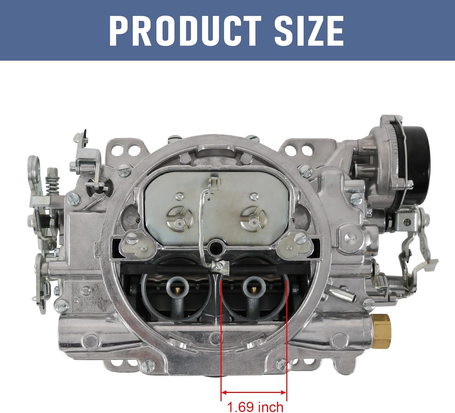 Carburetor For 1409 Performer Series Marine 600 CFM 4 Barrel Square Bore with Air Valve Secondary Electric Choke Compatible with Marine Mercury Chevy Chrysler Engine