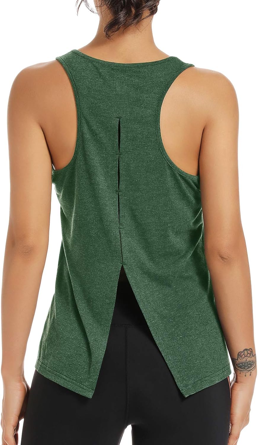 Muzniuer Womens Yoga Workout Tops-Cute Open Back Running Gym Activewear Sports Shirt for Women at  Women’s Clothing store