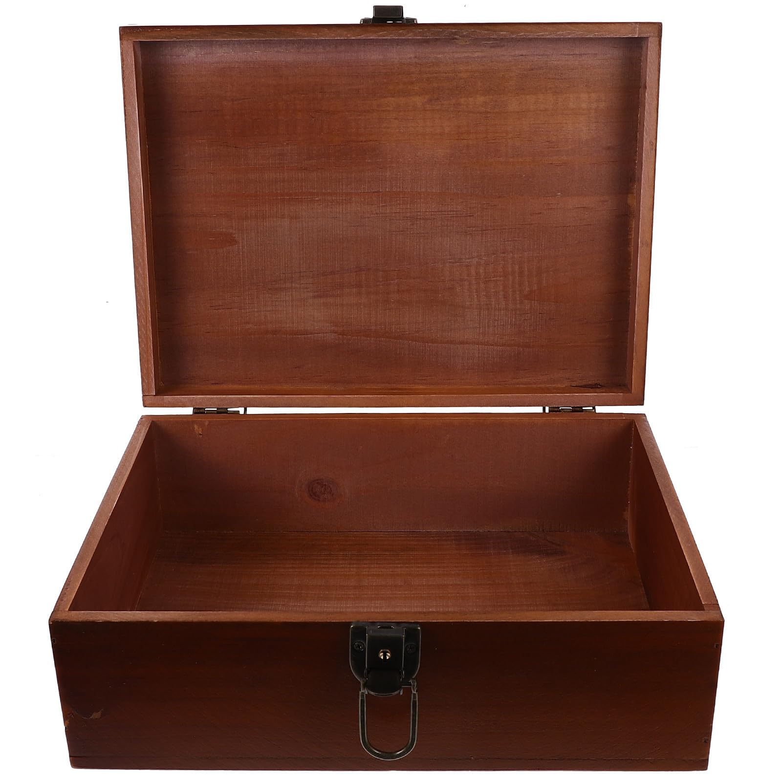 Vintage Schmuckkästchen mit Schloss Multifunktionale Aufbewahrungsbox aus Kiefernholz ohne Grate für Schmuck und Kleine Gegenstände im Schlafzimmer