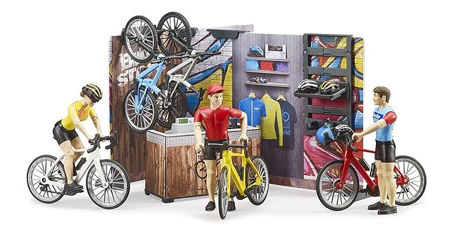 Foto 7 de 8 de Bruder - 63120 - bworld Tienda de Bicicletas con Bicicleta de Carreras, Bicicleta de montaña, Taller…