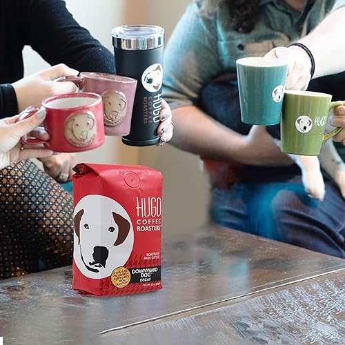 Miniatura 8 de Hugo Coffee - Café descafeinado para perros con sabor orgánico almizclado, pan con plátano, sabores de caramelo y cacao, Hugo apoya los rescates de