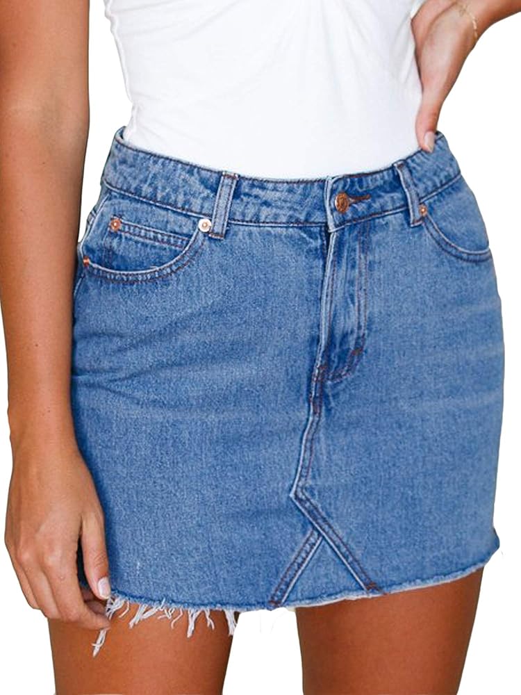 Steven Alan 14OZ DENIM TIGHT SKIRT Amazon.com: Justalwart Jean Skirt Women Denim Skirt (US 4-6