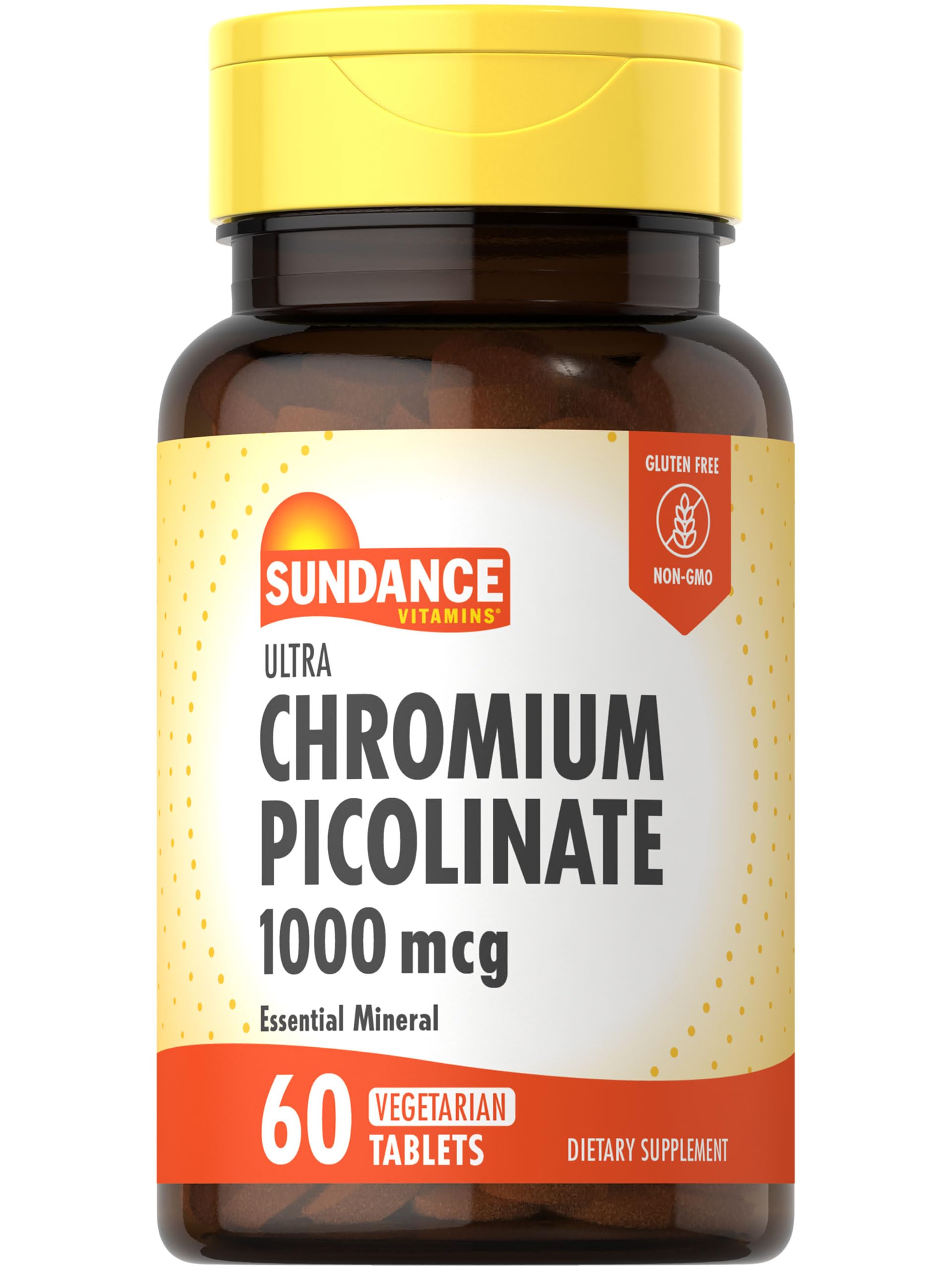Sundance Chromium Picolinate 1000mcg 60 Tablets Vegetarian Non-GMO Gluten Free Supplement