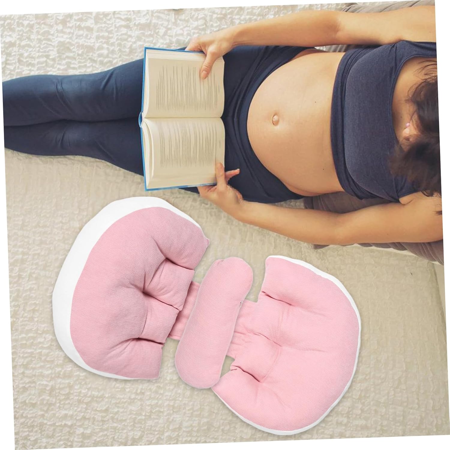 Maternity Pillow U Shaped for Pregnancy Support Ergonomic Side Sleeping Belly Cushion Lightweight Nursing Backrest Pillow for Comfort for Pregnant Women