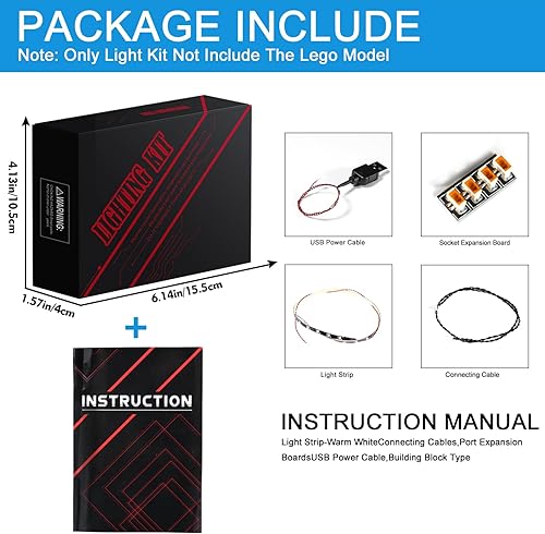 Miniatura 5 de Hilighting Kit de luz LED mejorado para Lego Halloween Cat & Mouse Building Set, compatible con Lego 40570 (modelo no incluido)