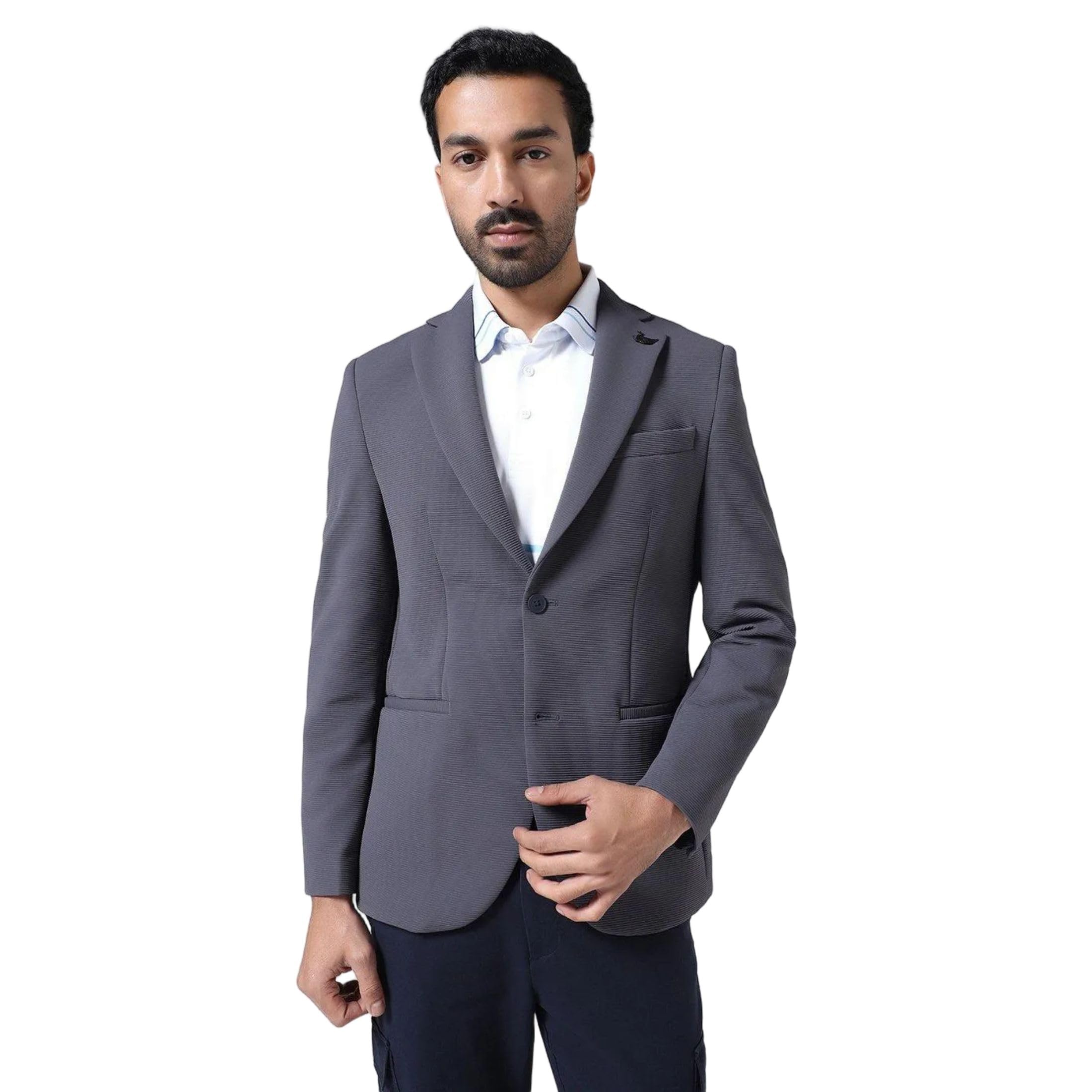 blackberrys Men Nylon-Blend Textured Slim Fit Blazer-picture-22
