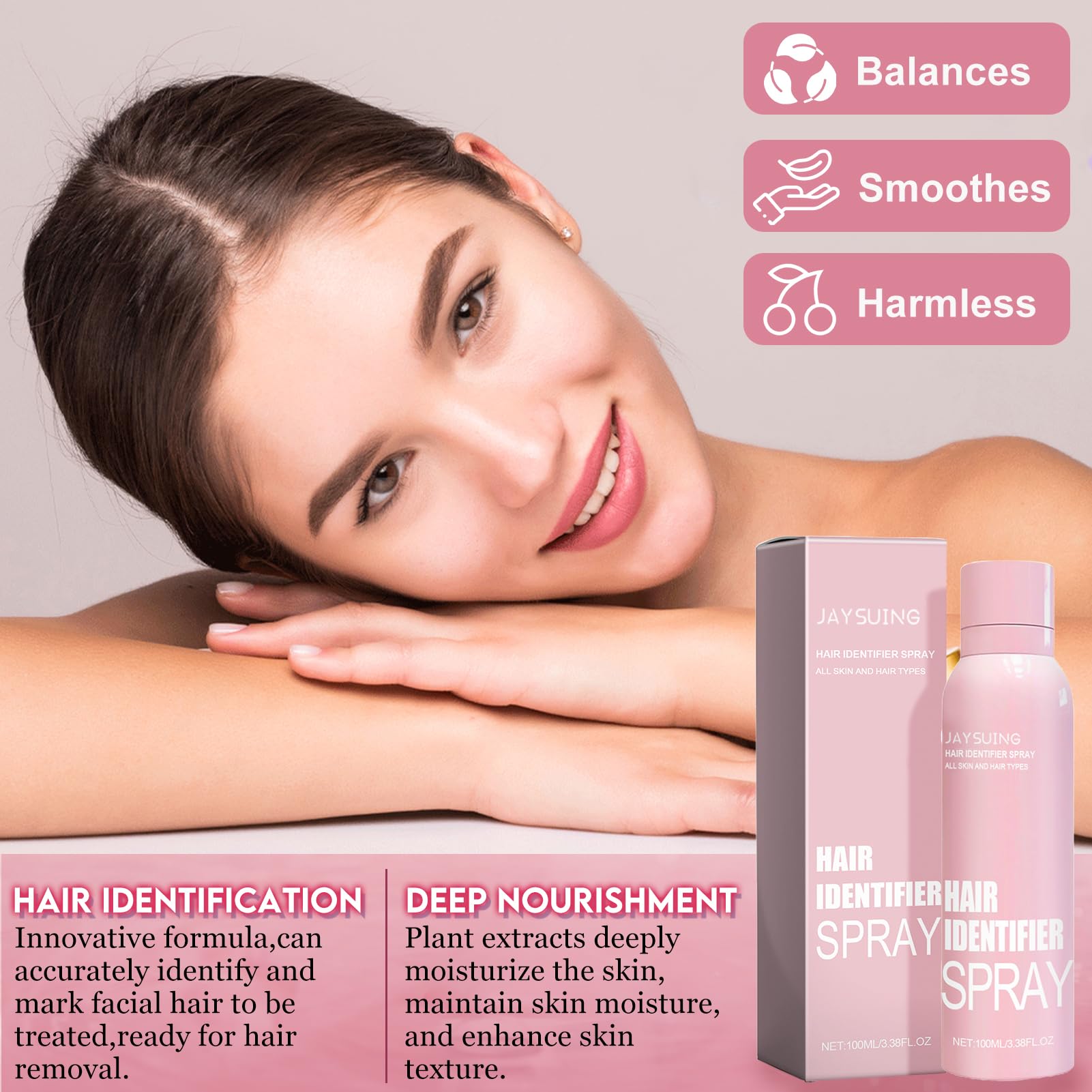 Spray identificador de cabello para afeitado facial Herramienta de dermaplaning Depilación