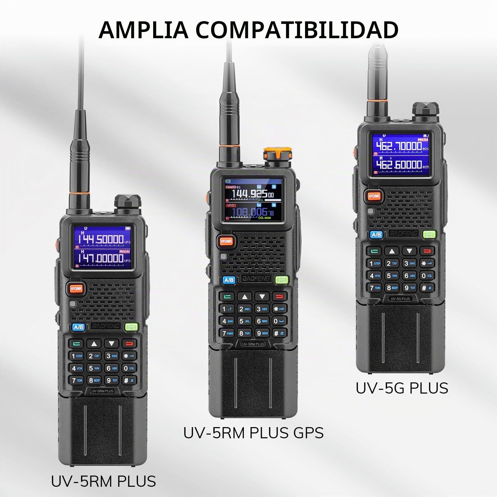 BAOFENG Batería BL-5RH Plus, 5200 mAh, puerto de carga tipo C, compatible con la serie UV-5RM, radio K5PLUS de dos vías