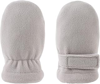 Newborn Baby Mittens Toddler Winter Fleece Lined Gloves No Scratch | Warm Sherpa Lining,Infant Boys Girls Adjustable Mitts,Mittens No Thumb,Casual Wear&Outdoor Activities