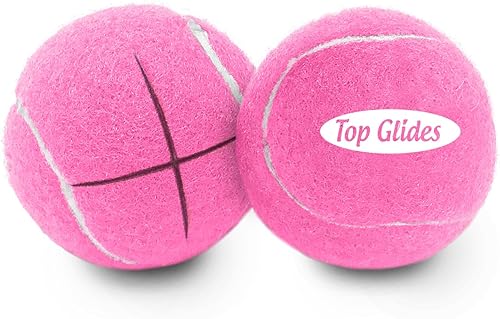 Pelotas de tenis precortadas (15colores y estilos) de Top Glides, Rosado, 1 Pelotas de tenis precortadas (15colores y estilos) de Top Glides, Rosado, 1