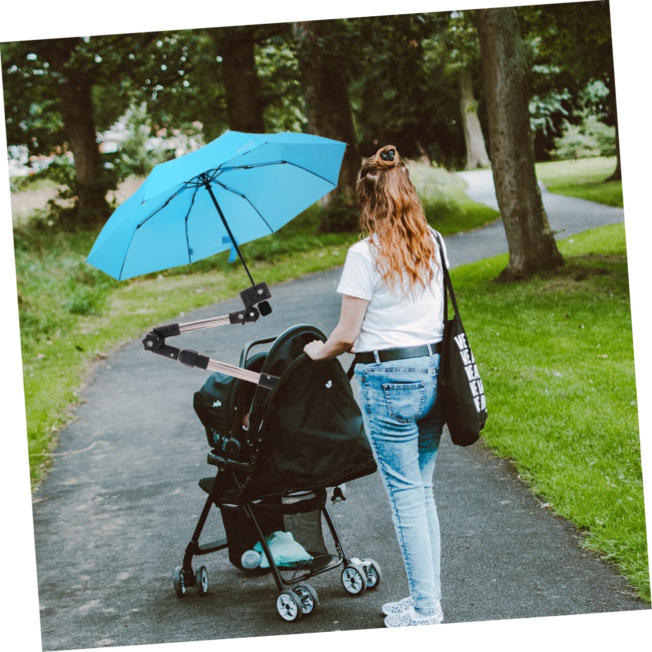 KOMBIUDA 1pc Bike Umbrella Stand Umbrella Bracket Riding in Rain Umbrella Stand Umbrella Holder Umbrella Connector Thicken Floor Mount Holder Retractable Umbrella Stand Telescopic Sunshade