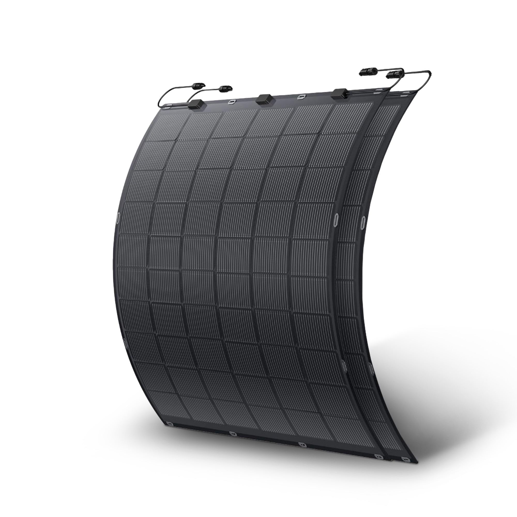 Kleines Kraftwerk Flexibles Solarmodul 450Wp – Flexible Solarmodule 2×225W Set inkl. Kabelbinder & Y-Stecker – 0% VAT für Privatkunden – Solarpanel Set für Balkon, Zaun & Camping