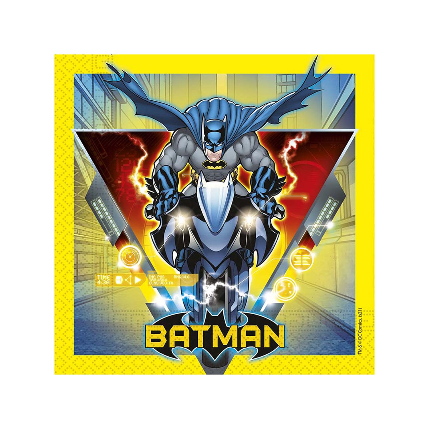 Procos 93355 Paper Napkins Batman 25 x 25 cm Children's Birthday Party Tableware FSC