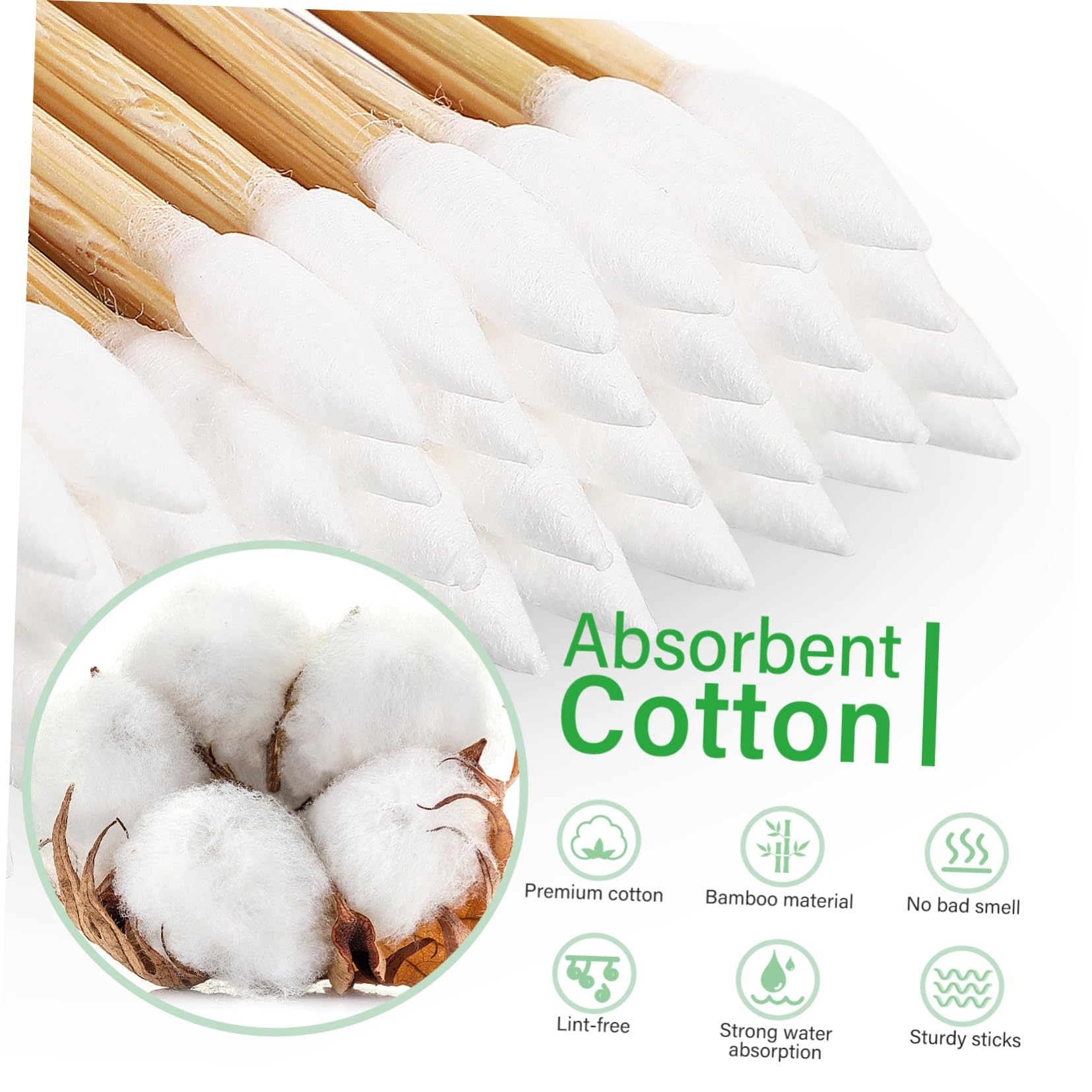 2 set Bastoncini Di Cotone Di Precisione Bastoncini Di Cotone Con Punta Tamponi Per La Pulizia Delle Unghie Applicatore Detergente Tamponi Per Il Trucco Delle 500 pezzi*2