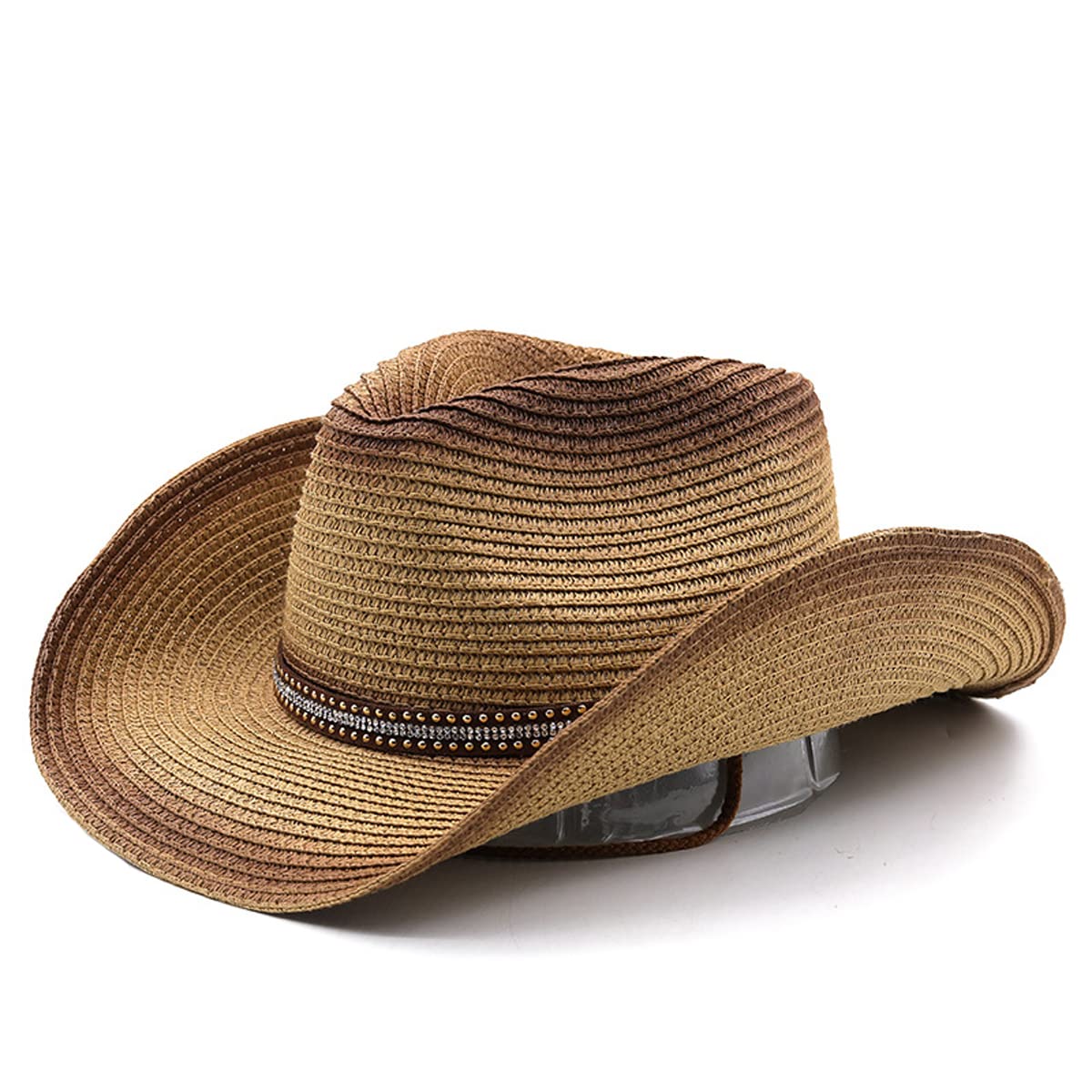 Mens Straw Cowgirl Cowboy Hat Women Floppy Packable Wide Brim Sun Hat UPF50 Western Panama Travel Beach Cap Fedora Bucket Hat