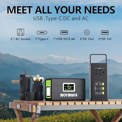 Miniatura 3 de Estación de energía portátil de 127 W (pico 200 W), generador solar (panel solar opcional), fuente de alimentación de 88.8 Wh con salida de CA de