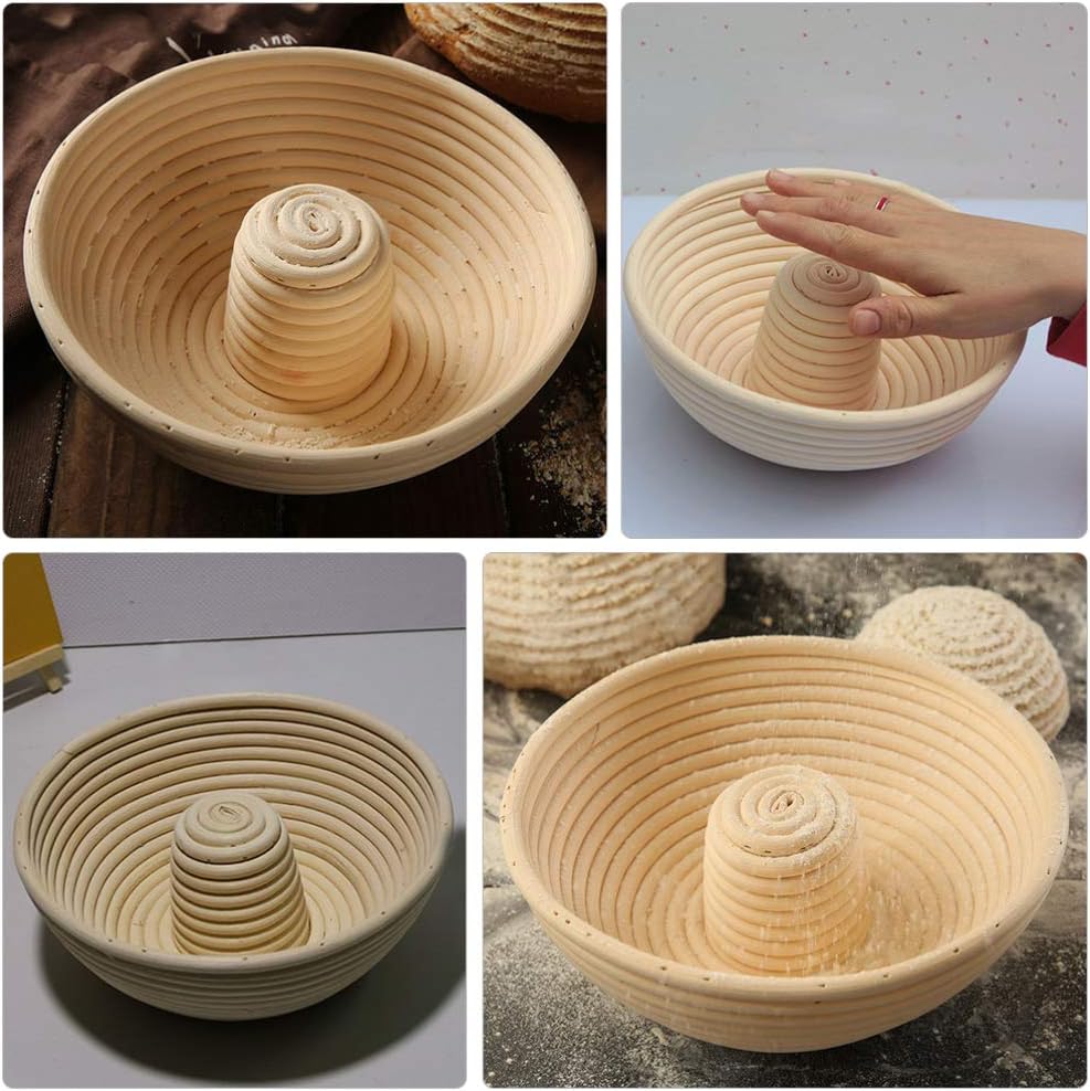 1Pc Bread Proofing Basket Natural Rattan Dough Bowl for Baking Smooth Surface Safe and Reusable Baking Accessory for Artisan Bread Making
