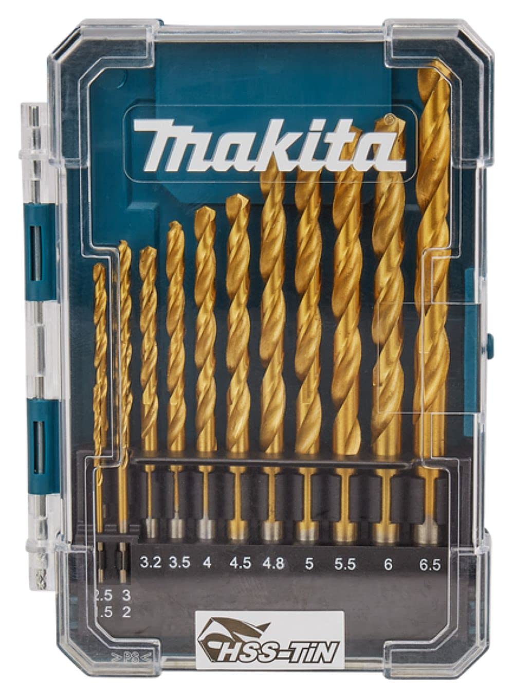 Makita D-72855 HSS TIN Drill Bit Eco Set 13 Piece