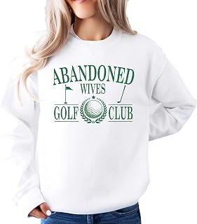 Abandoned Wives Golf Club Sweatshirt Matching Golf Wife Pullover Sweater for Ladies