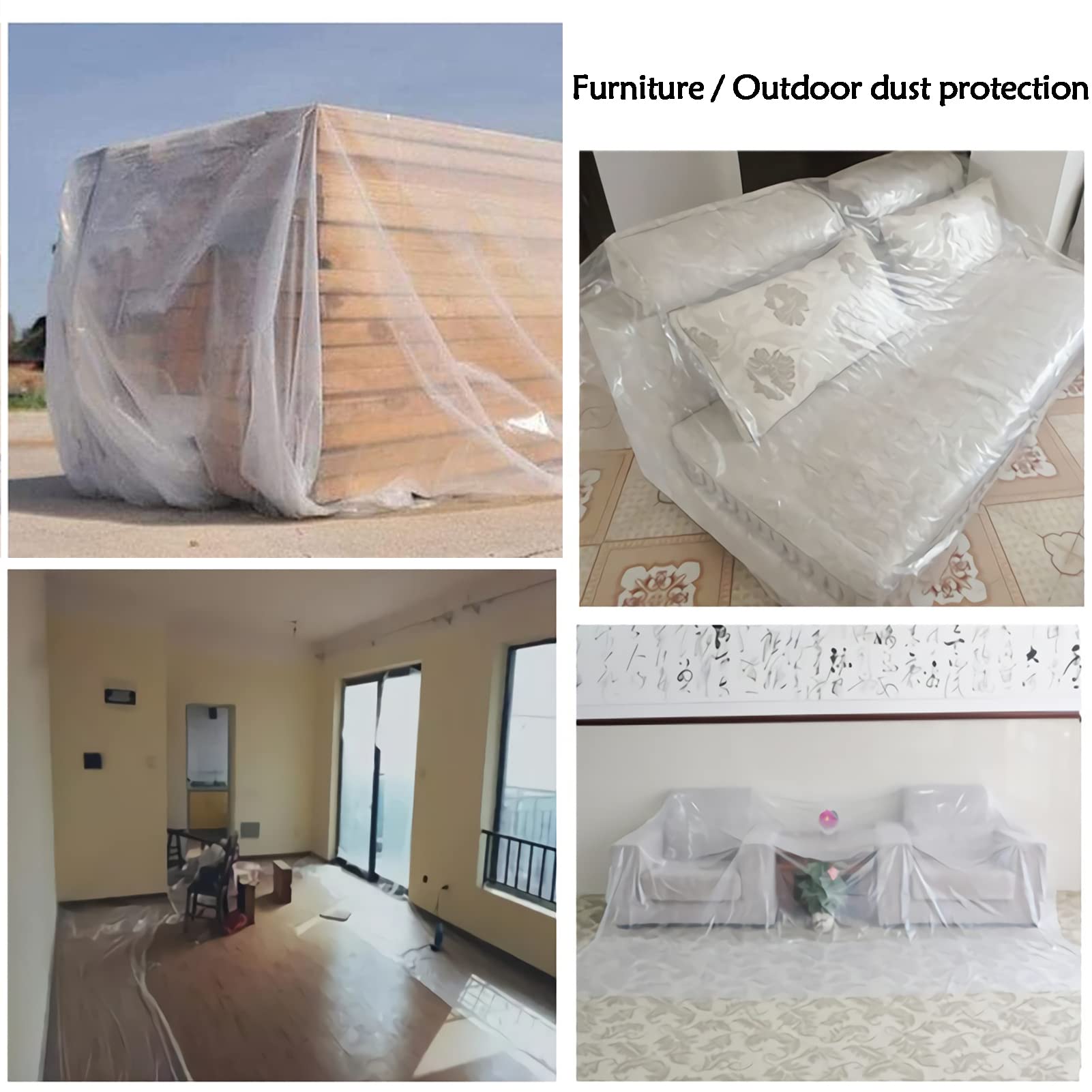 Telo in plastica impermeabile resistente per serre, agricoltura e protezione del pavimento, copertura in polietilene trasparente per tunnel e pittura