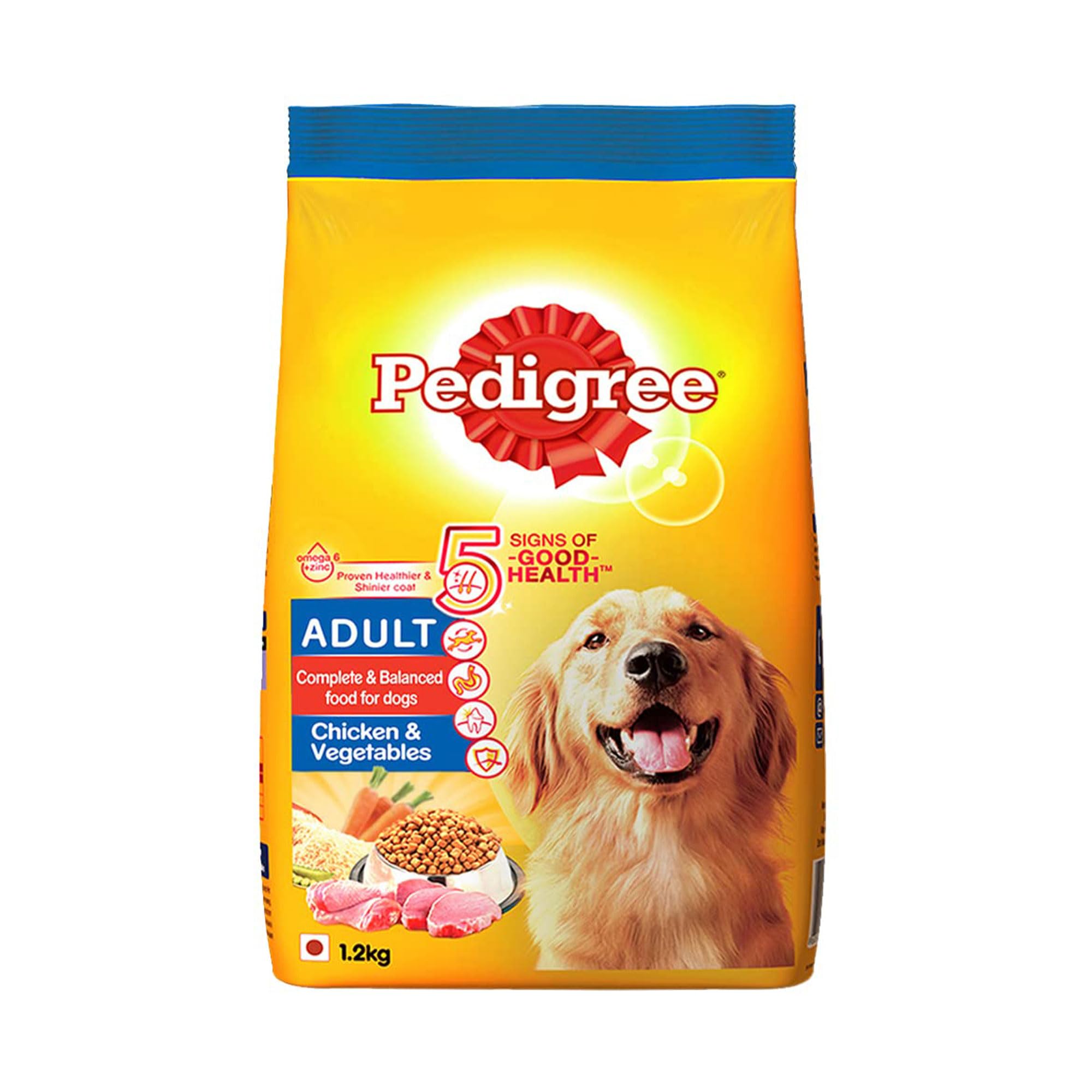 Pedigree Adult Dry Dog Food, Chicken & Vegetables, 1.2kg Pack