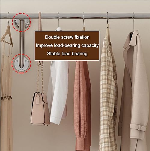 Miniatura 3 de Soporte de exhibición de la tienda de ropa de acero inoxidable Perchero de ropa, Barra de ropa simple moderna al por menor Percheros de oro,