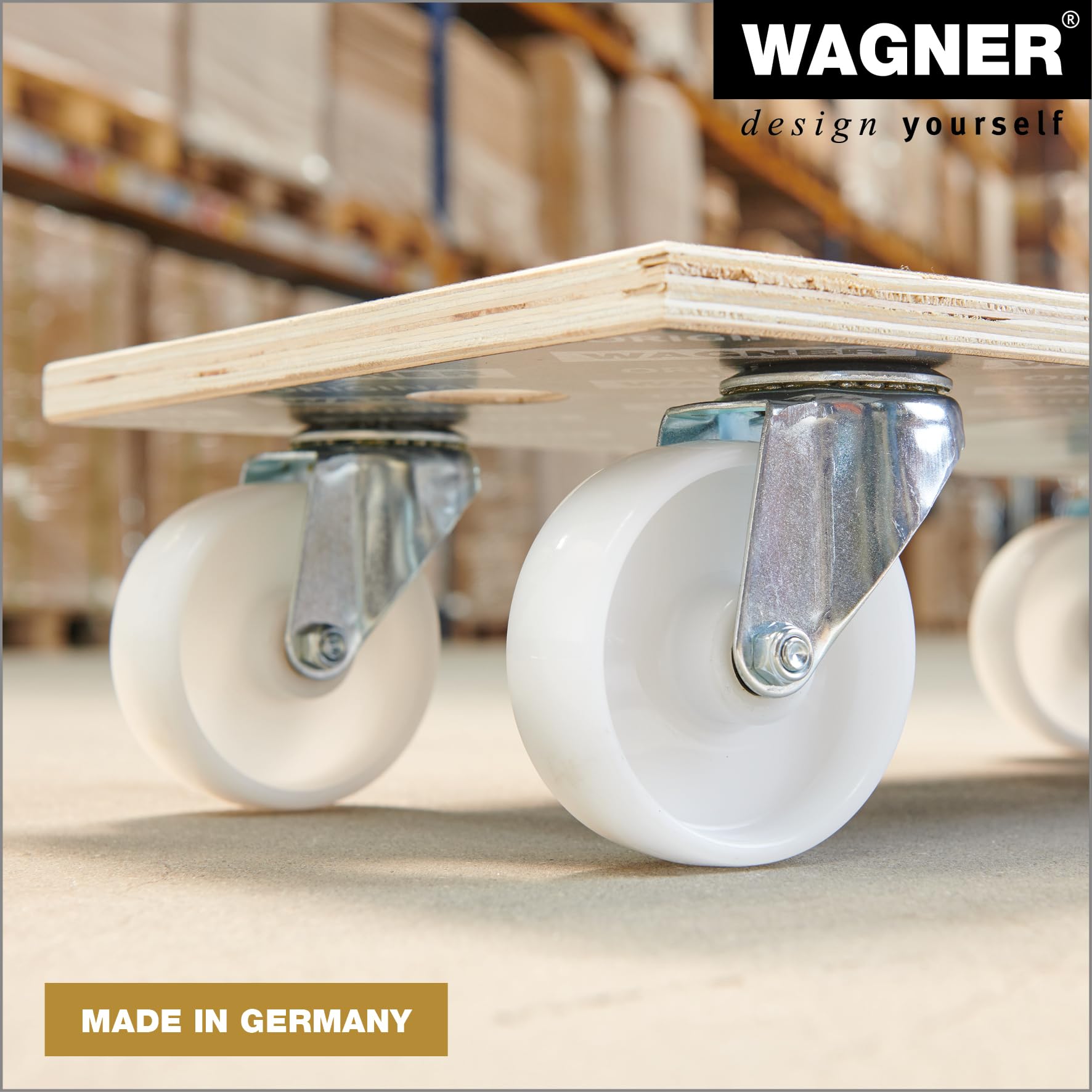 Wagner, brązowa, (dł.) 57,5 x (szer.) 30 x (wys.) 13,5 cm, twarde kółka