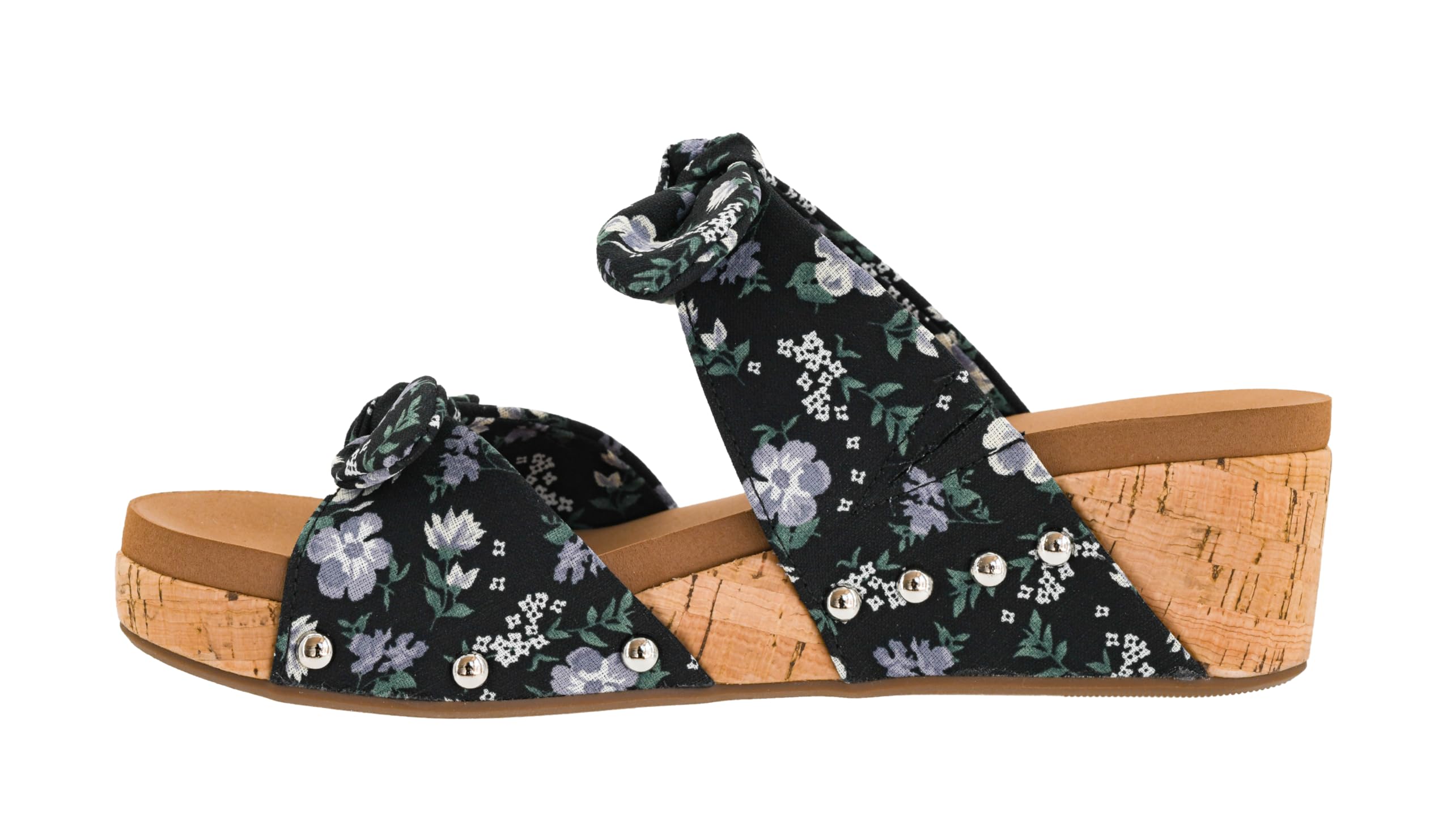 Corkys Footwear Women's Sittin Pretty Wedge Sandal - 2 Inch Cushioned Wedge, Slip On Closure for Comfort & Style, Perfect for Casual & Dressy Outfits,
