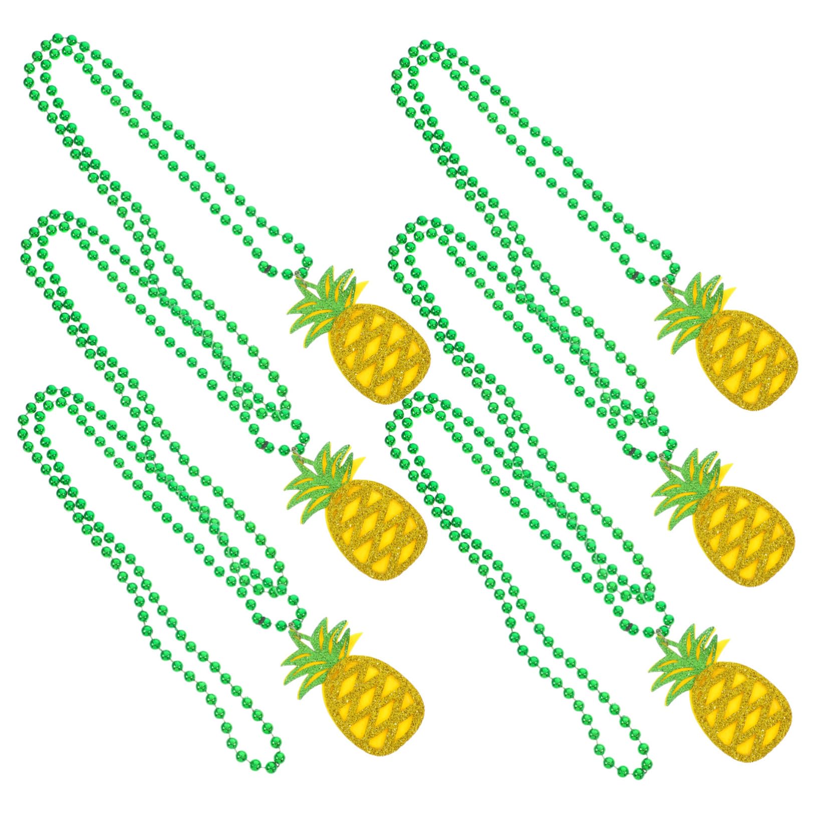 Alipis Bright Plastic Pineapple Necklaces 6pcs Hawaiian Photography Props School Carnival Rewards
