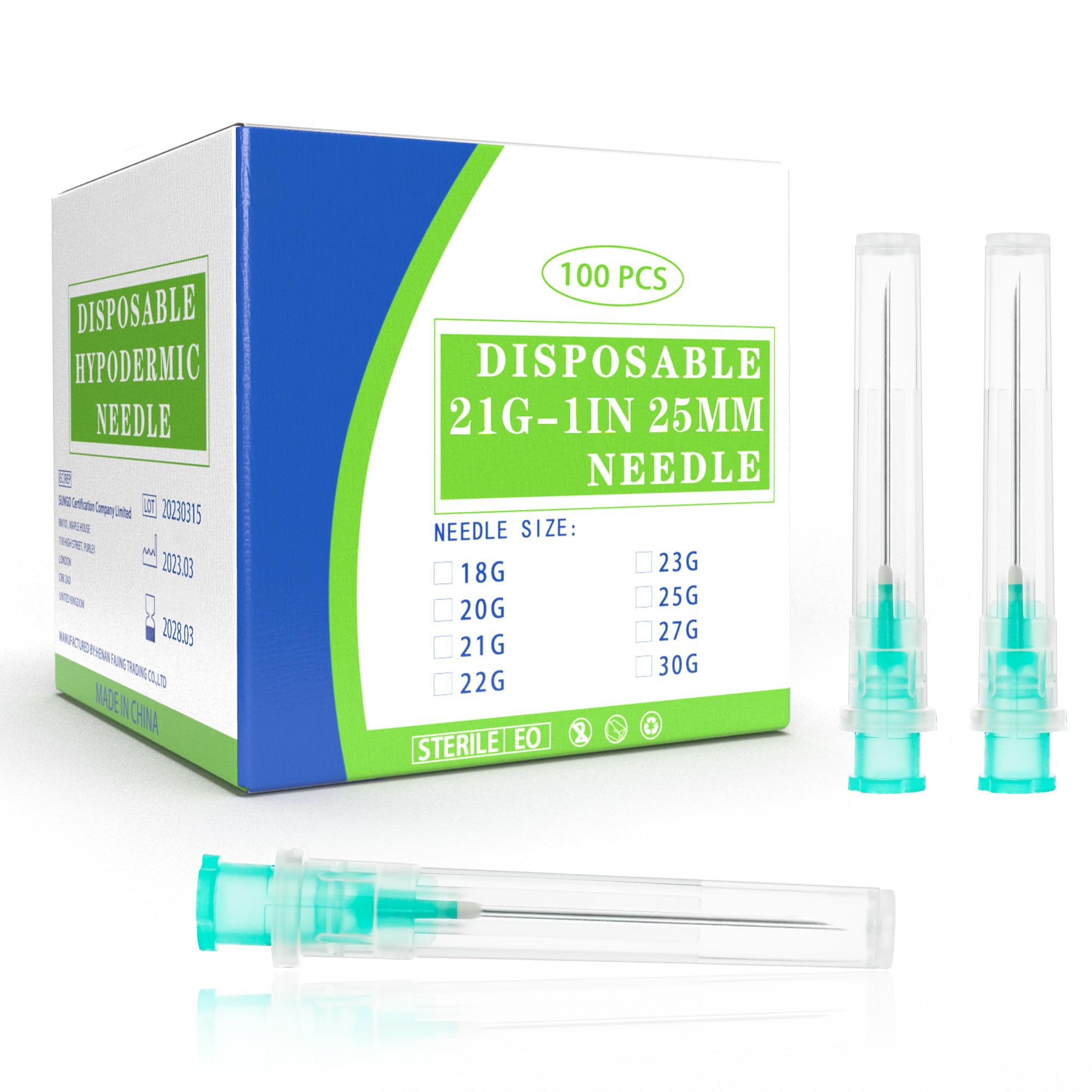 25Ga 1 Inch Luer Lock Needle with Cap - Disposable 25G Needles for Precision Refilling of Glues, Inks, and Adhesives, Sterile Individually Wrapped, Box of 100 — Amazon image 13