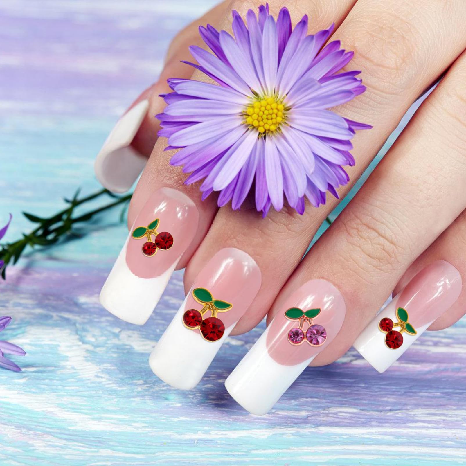 5 Set Ciondoli Per Unghie Decorazioni Per Nail Art Facili Applicare Per Feste E Speciali Per Manicure Te 32 Pezzi*5