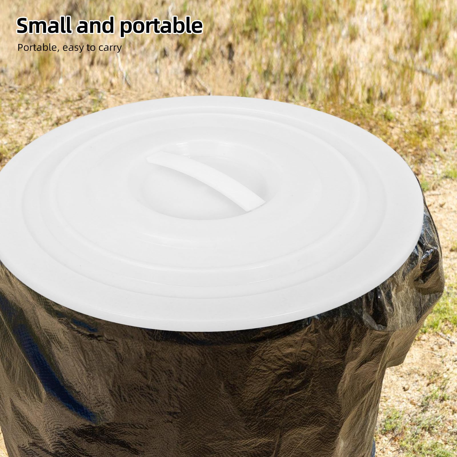 Coperchio Pulizia e Cm della da per Bidone in 40 Spazzatura Abs Installazione Bianco, Facile Contenitori Giardino e Uso Domestico