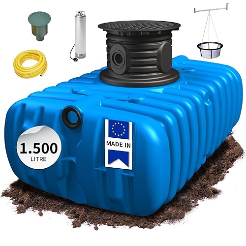 4rain Kit cuve à enterrer Jardin Flat Confort, Contenance 1500