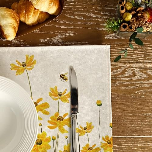 Miniatura 4 de ARKENY Manteles individuales florales de verano de 18 x 12 pulgadas, decoración de primavera de temporada, casa de campo, interior, reunión