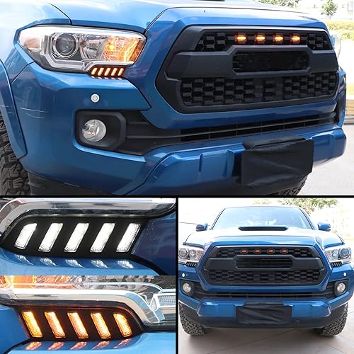 Miniatura 4 de Switchback - Faro delantero LED blanco y ámbar para faros delanteros de circulación diurna secuencial ámbar función de señal de giro compatible con